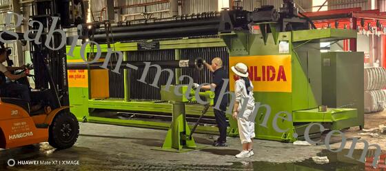 comprar Linha de Produção Automática de Malha Hexagonal para Gabião de Alta Resistência: Máquinas de Alta Velocidade para Proteção de Margens de Rios e Engenharia Hidráulica fabricação em linha