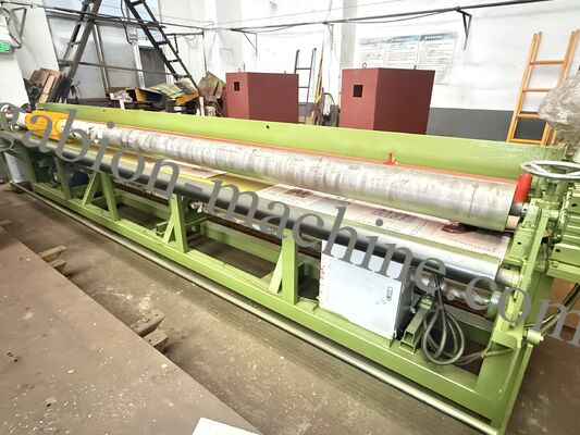 Comprar Máquina de corte de malha de arame hidráulico de trabalho pesado para folha de gabião de arame grosso Largura de corte 4,5 m fabricação em linha